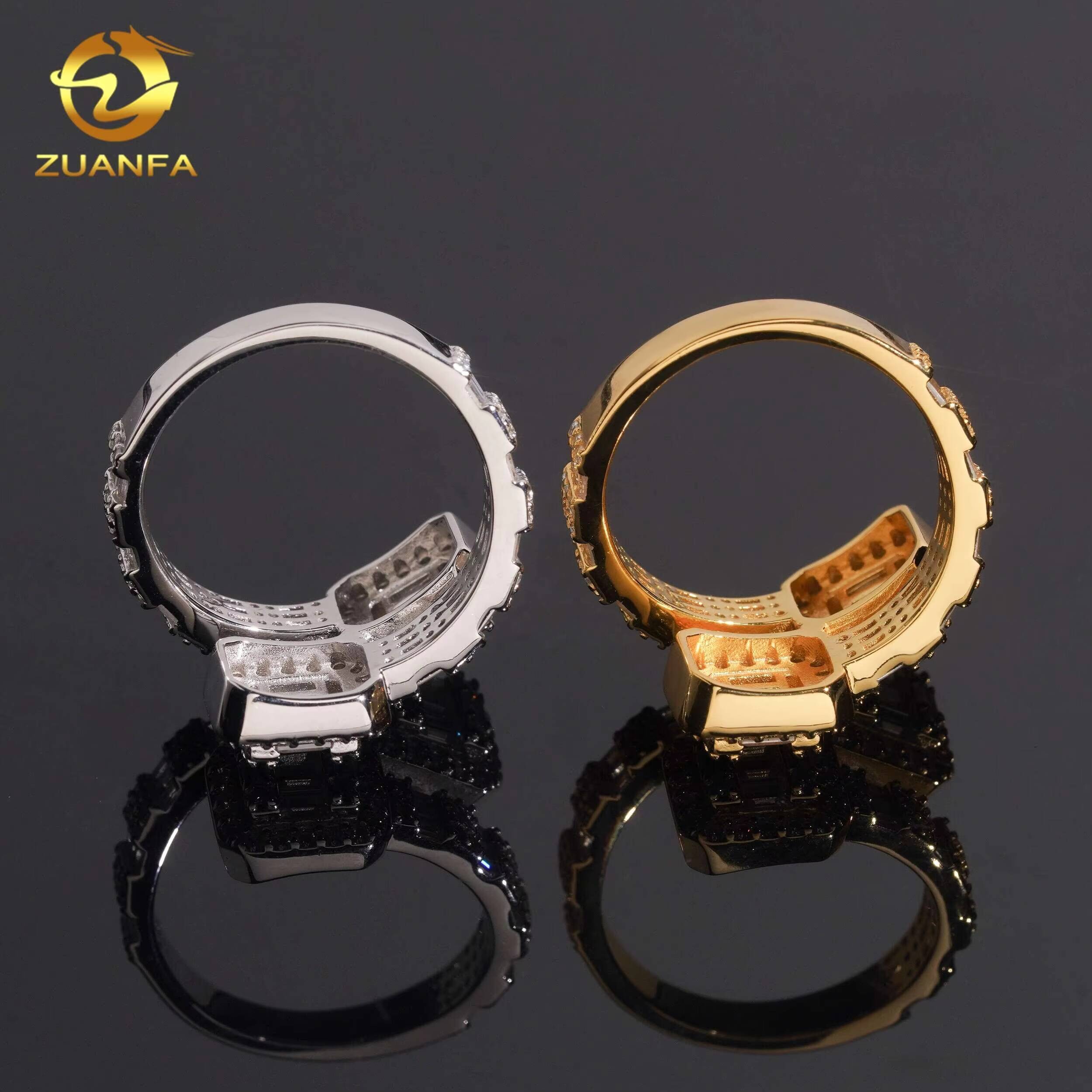Hip Hop Jewelry Iced Out GRA Certificate Competitive Price Men Moissanite 925 Sterling Silver Ring