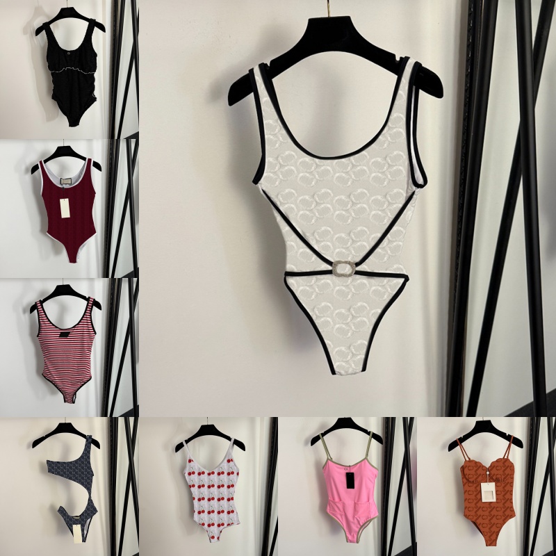 Letter Flocked Women Swimwear Designer Sexy Push Up Sleeveless Bathing Suit Summer Vacation Pool Party Charming Swimsuit Bikinis