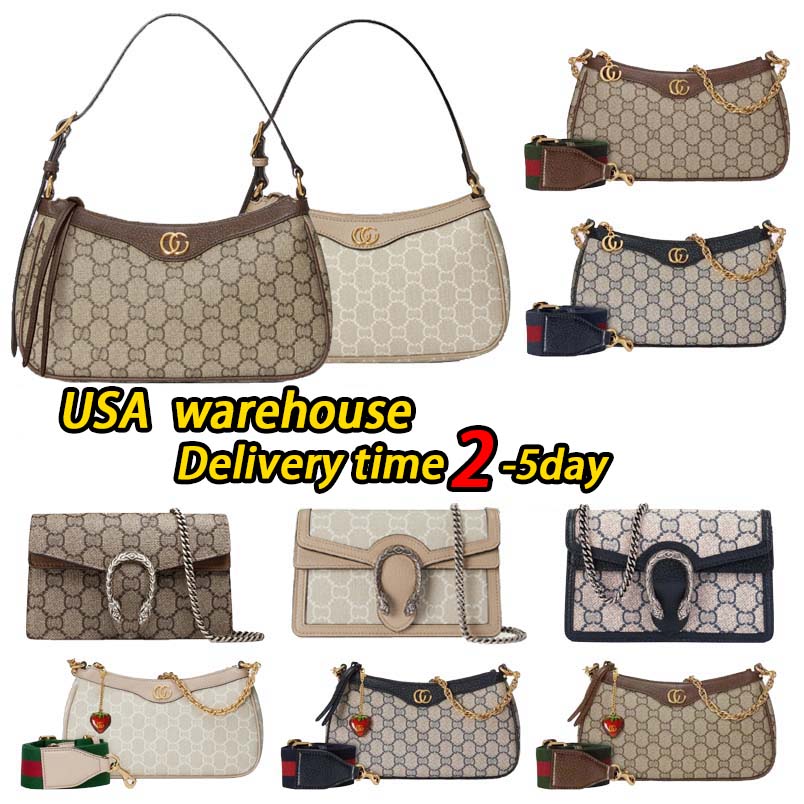 Top Designer Bag Ophidia Wallet Women's Underarm Bag Luxury Bag Shoulder Bag Mini Handbag Fashion Single Shoulder Crossbody Bag