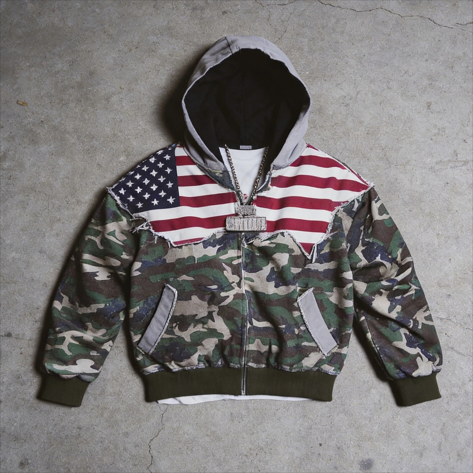 Y2K Fashion Mens Hoodies Vintage Camouflage Splicing American Flag Casual Hoodie Hip Hop Unisex Sweatshirt Oversized Streetwear 260316