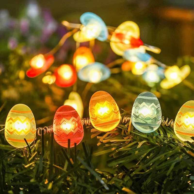 2M 20LED Easter Rabbit String Light Carrot Chick Eggs Fairy Light Garland Happy Easter Party Decoration For Home Kids Gift 2025 H260316