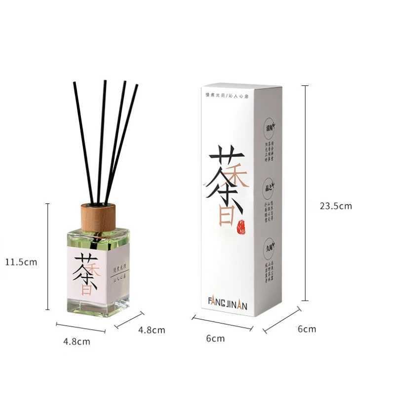 YXY 100ml Tea Fragrance Reed Diffuser Sets Oolong Jasmine White Tea Home Rattan Aromatherapy Set Reed Oil Glass Bottle Diffusers D260317