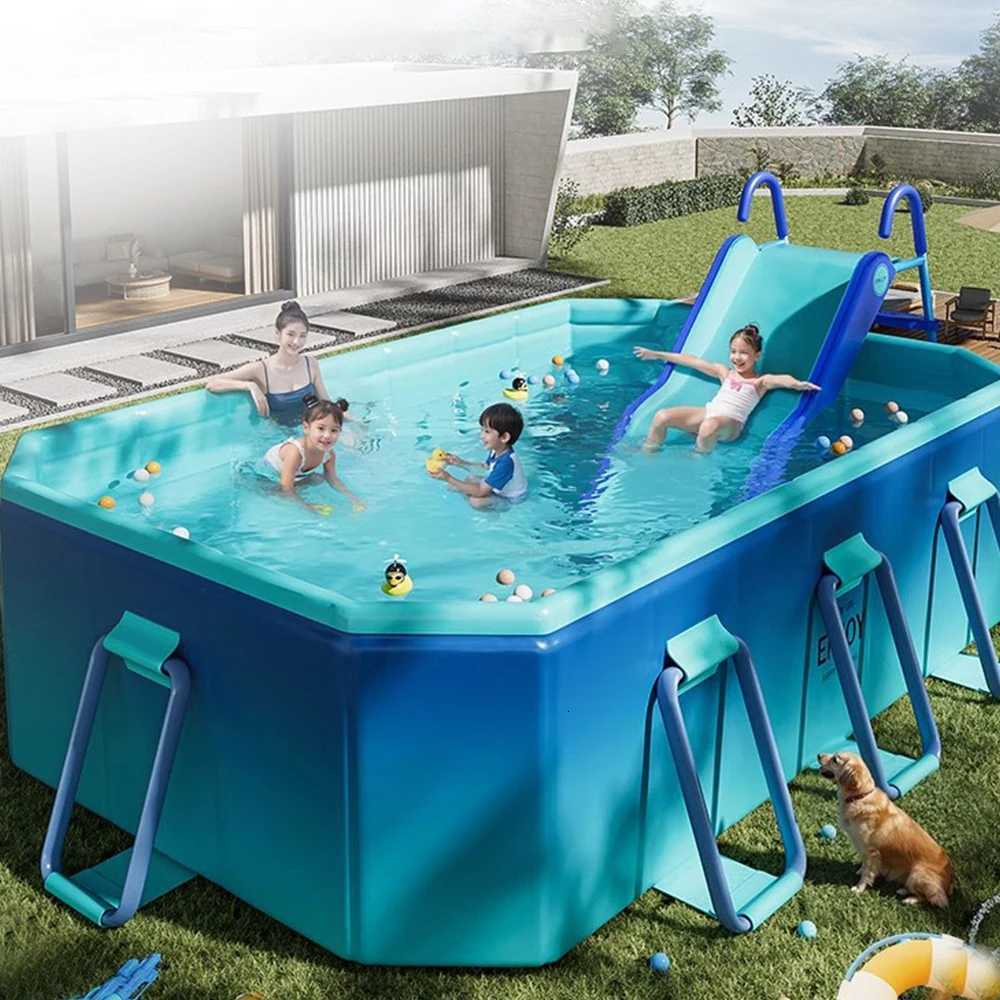 18m 21m 26m 3m PVC Swimming Pool Foldable Non-Inflatable Home Outdoor Garden Backyard Summer Water Sports Party For Family H260317