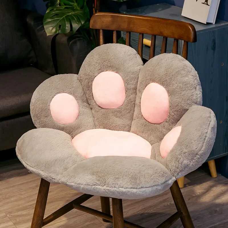 7060cm Kawaii Cat Paw Plush Toys Cute Soft Stuffed Floor Cushion Chair Sofa Butt Pad for Home Room Decoration Office Nap Dolls D260317