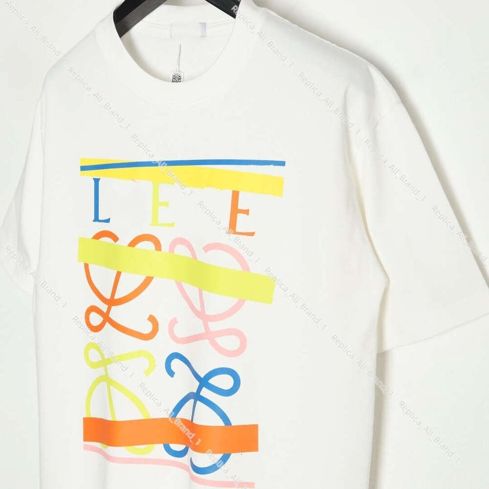 Loewelys Shirt 26Ss New Designer Embroidered Loweshirt T Shirt Fashion Flower Print Holiday Limited Short Sleeved Luxury Unisex Short Sleeved Classic Men Women 32E