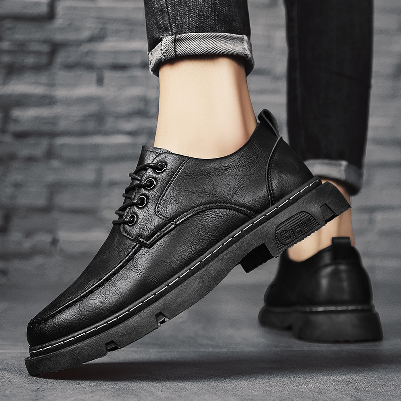 2026 Luxury Men's Shoes Spring 2026 New Trendy Business British Csul Lether Shoes Blck Workwer Winter Low-top Mrtin Boots