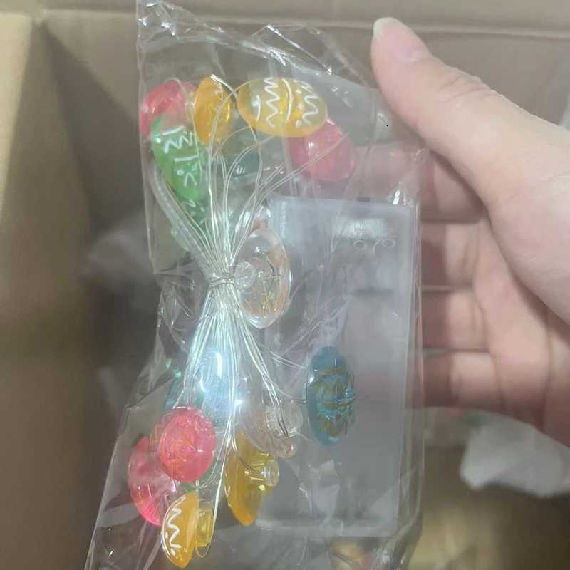 2M 20LED Fairy Light Garland Easter Decorations Bunny Egg Rabbit String Lights Kids Gift Happy Easter Party Decoration Home 2026 H260316