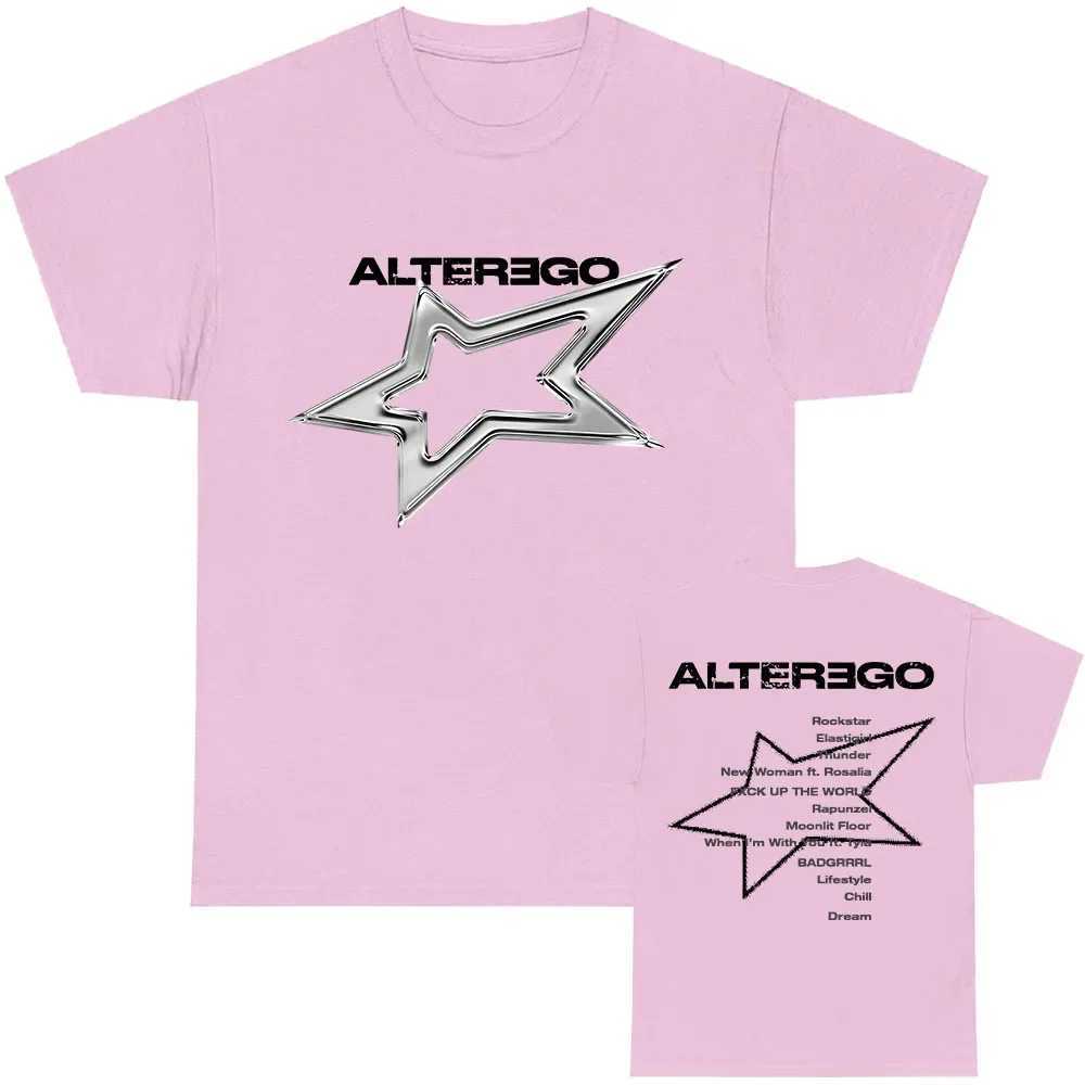 Koran Singer Album Alter Ego Graphic Tshirts LISA Fashion Hip Hop Streetwear Unisex Summer Cotton Tees Men Women Clothing Male M260317