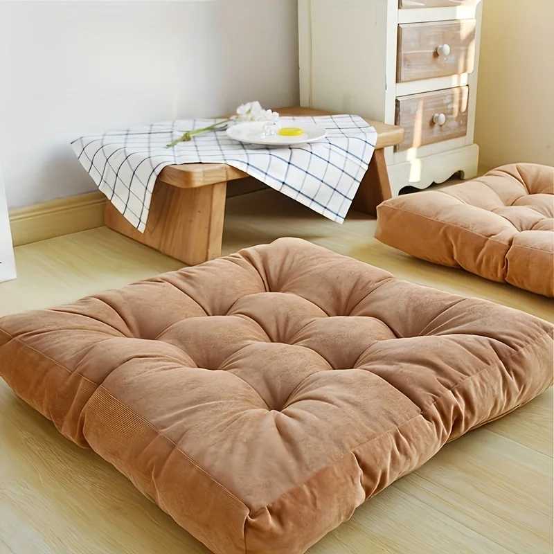 Multi-Scenario Corduroy Tatami Cushion Thick Floor Yoga Pillow for Sofa Bed Balcony Large Plush Futon Meditation Seat D260317