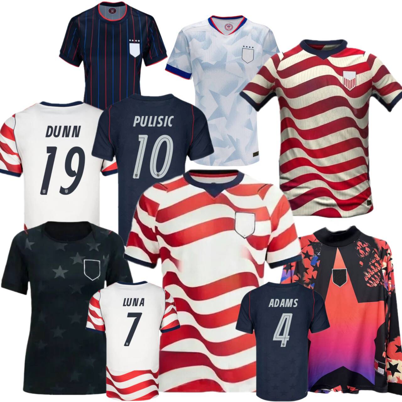 2024 2025 2026 US Soccer Jerseys PULISIC McKENNIE ADAMS WEAH REYNA HEAPS MUSAH BALOGUN ROBINSON DUNN Men women kids shirt National team football home away USMNT