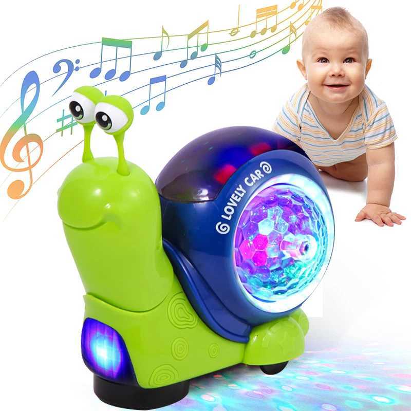 Crawling Crab Snail Baby Toy Walking Tummy Time Dancing Early Educational Interactive Musical Light Toys Toddler for Kids Gifts Y260316