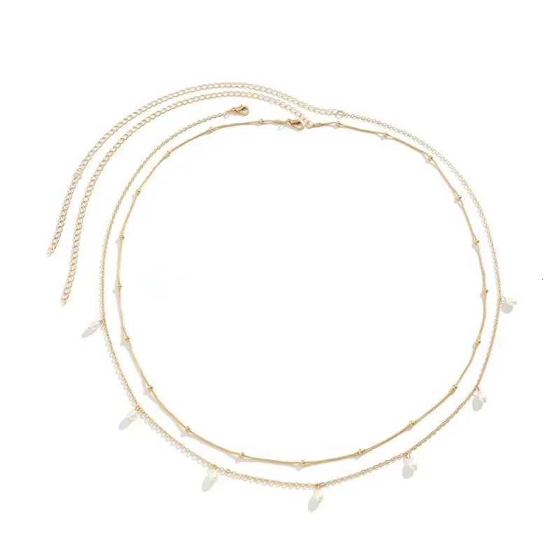 New Fashion Sexy Double Layer Pearl Chain for Women Waist Bead Belly Chain Belly Belt Summer Beach Body Jewelry Festival Gifts H2603161 - view 6