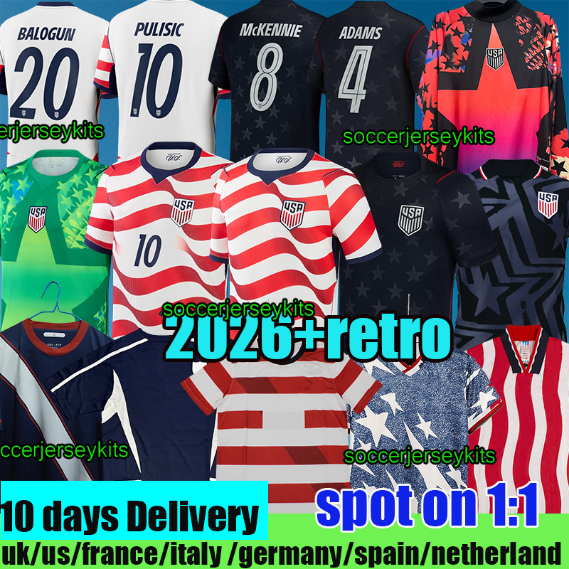 USA jersey 2026 PULISIC MCKENNIE Football Jersey 2026 ERTZ ALTIDORE PRESS WOOD MORGAN LLOYD America Football Shirt United States Camisetas USA USMNT PLAYER Men Kit