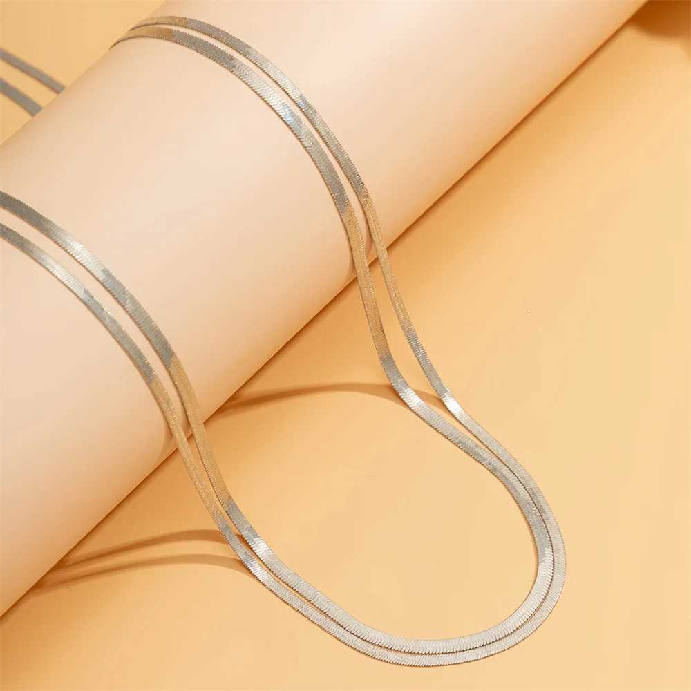 2023 New Summer Minimalist Double-layer Metal Flat Snake Chain Belly Waist Chain Womens Fashion Skini Beach Summer Body Jewelry H260316 - view 7
