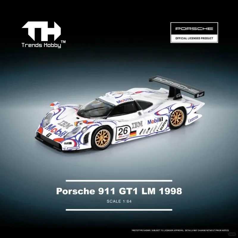 Trends Hobby 164 Porsche 911 GT1 LM 1998 Alloy Diecast Car Model Toy Collectible D260317