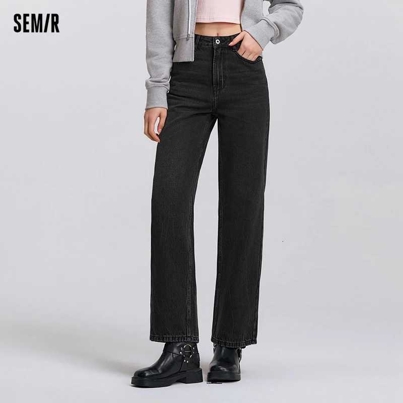 Semir Jeans Women Vintage Long Trousers 2025 New Spring Wide-leg Trousers Comfortable Soft Versatile TrousersT260317