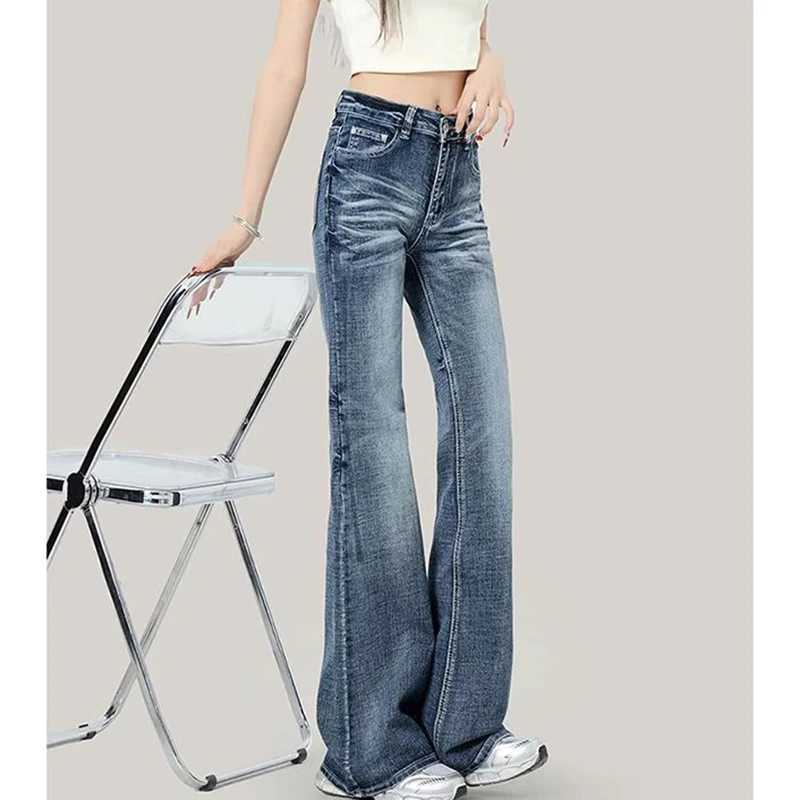 High Street s Straight Leg Flared Jeans Women Korean High Waist Denim Pants Lady Casual Fashion Designer Trousers M260317
