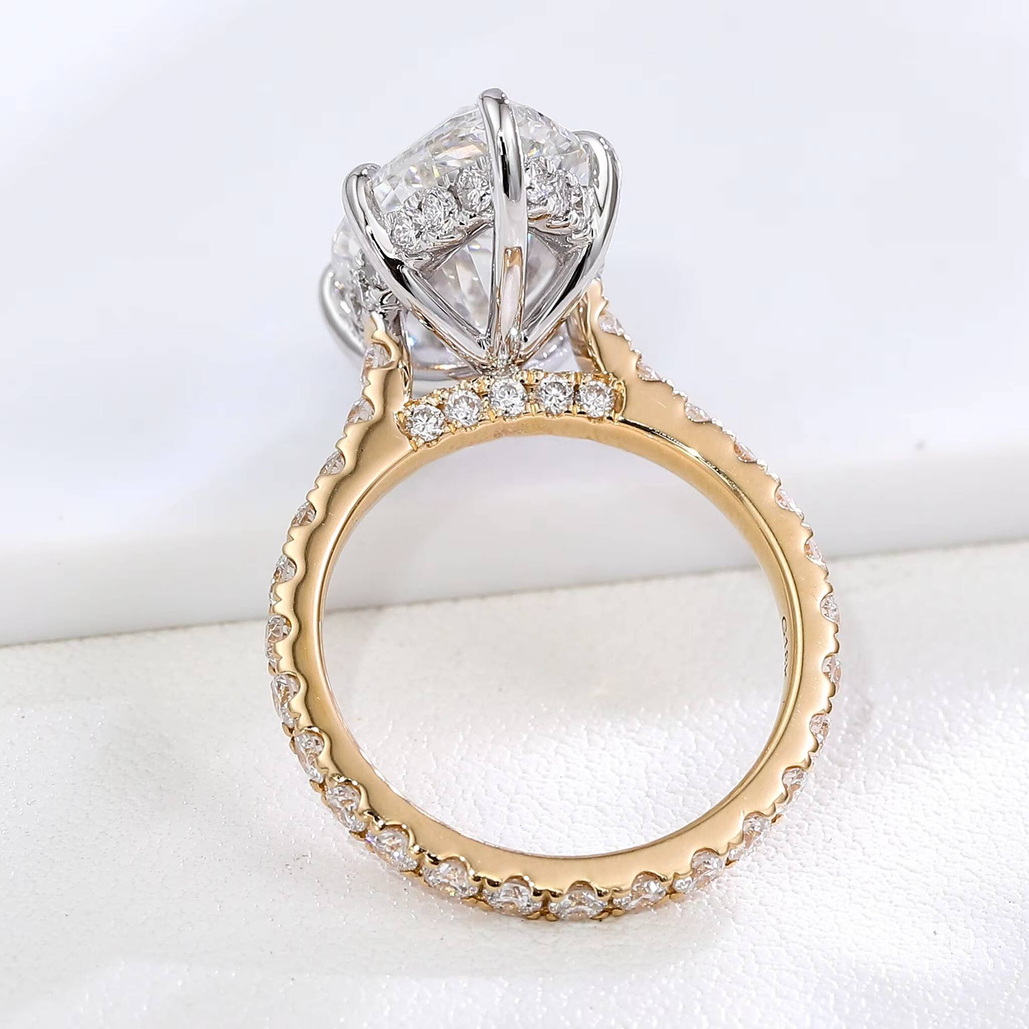 IGI Marquise Cut Lab Grown Diamond 10K 14K 18K Gold Ring Custom Fashion Ring for Wedding Engagement Classic Anniversary Jewelry