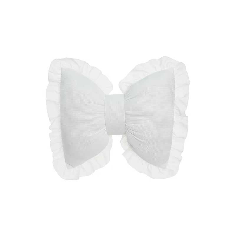 Modern Simple Sofa Pillow Living Room Bedside Cushion Cute Bow Back Lace Edge Comfortable and Breathable Pad D260317
