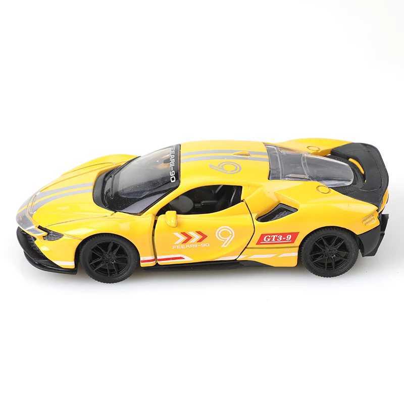 bagged136 Alloy Car Model Simulation SF90 Racing Car Vehicle Pull Back Car Ornaments Collection Toys For Boy Children D260317