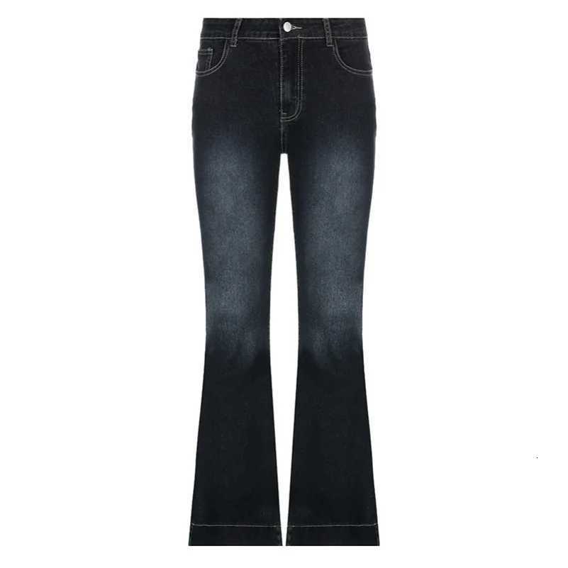 New Flare Jeans Womens Low Waist Trousers Vintage Aesthetic Denim Pants Streetwear Mom Casual Korean Fashion Y2k JeansT260317