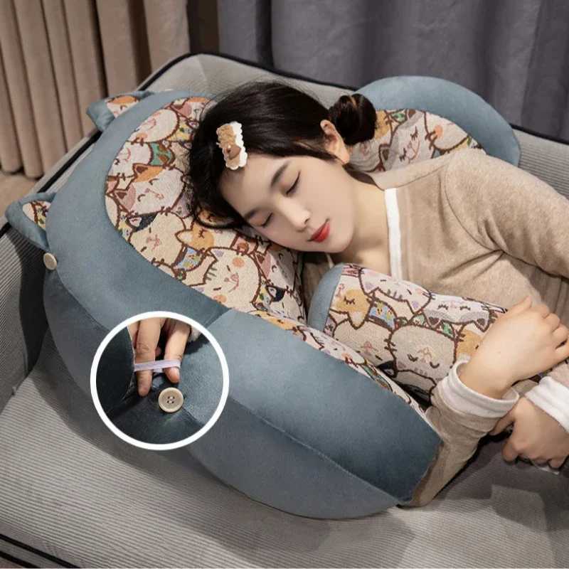 Retro Lumbar Support Large Cushion Bedside Reading Playing Sofa Cushion Home Bedroom Office Waist Protection Pillow Removable D260317