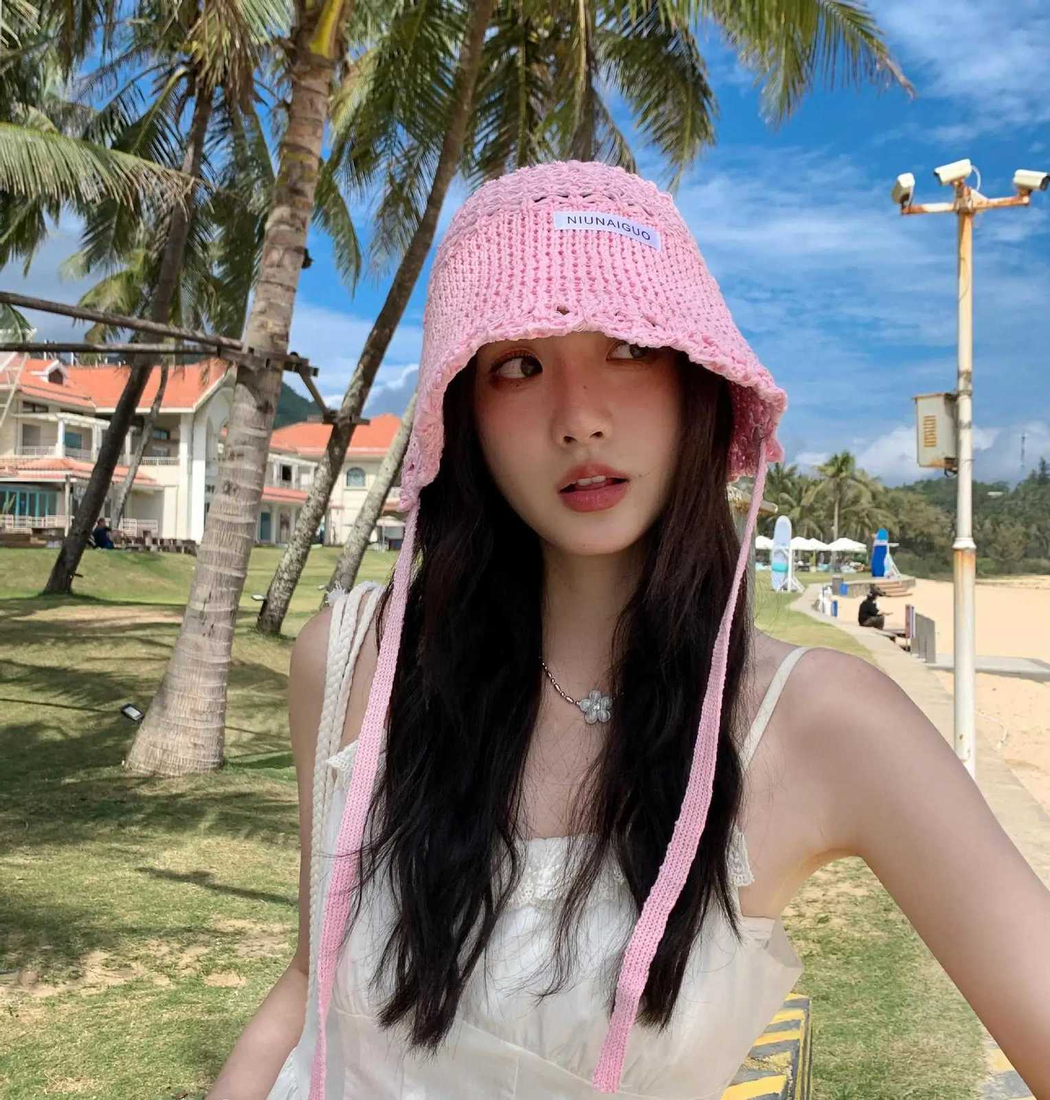 Womens Sun Hats Fashion Blue CapWoven Fishermans Hat Summer Large Brim Sunshade Basin Hat Light Breathable Sun Protection Hat H260317 - view 7