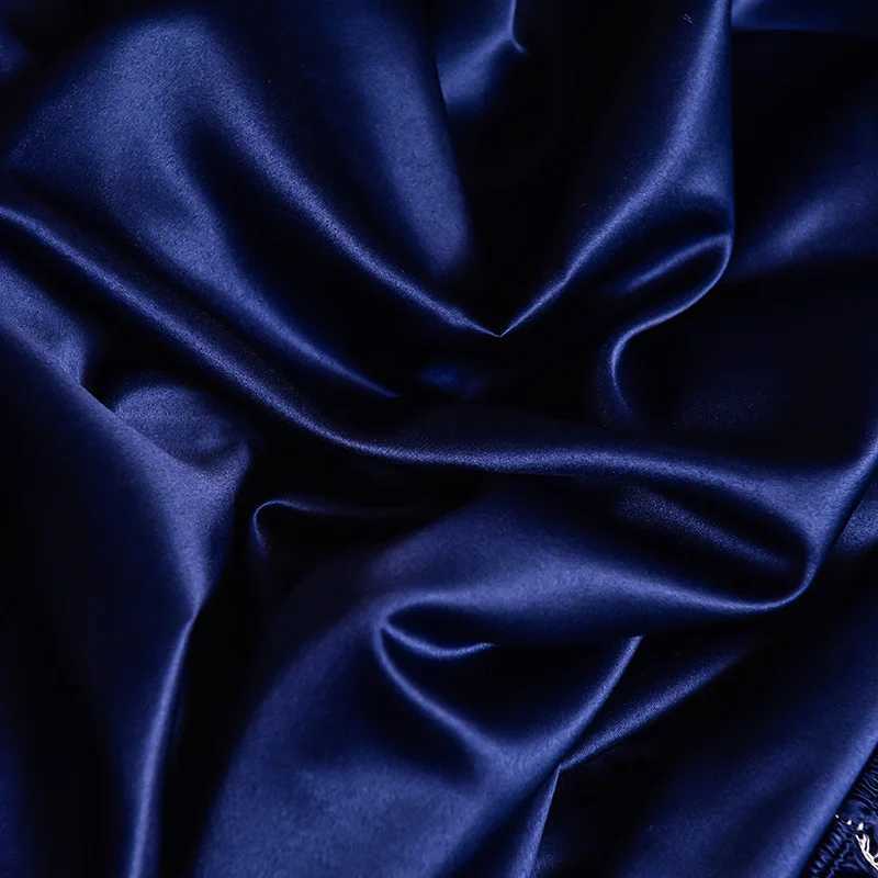 Luxury Ice Silk Fabrics Elastic Fitted Sheet Summer Solid Bedding Mattress Protector Cover Queen King Size Bed Sheet Set 4 Sizes D260317