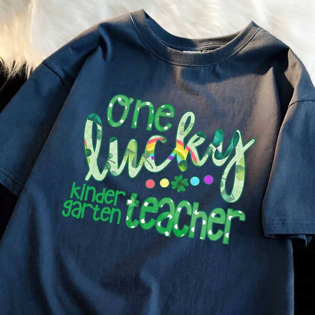 One Kindergarten Teacher Pattern Breathable Sport T Shirt Men Casual O-Neck T-Shirts Cotton Summer Clothes Soft Loose Tops M260317