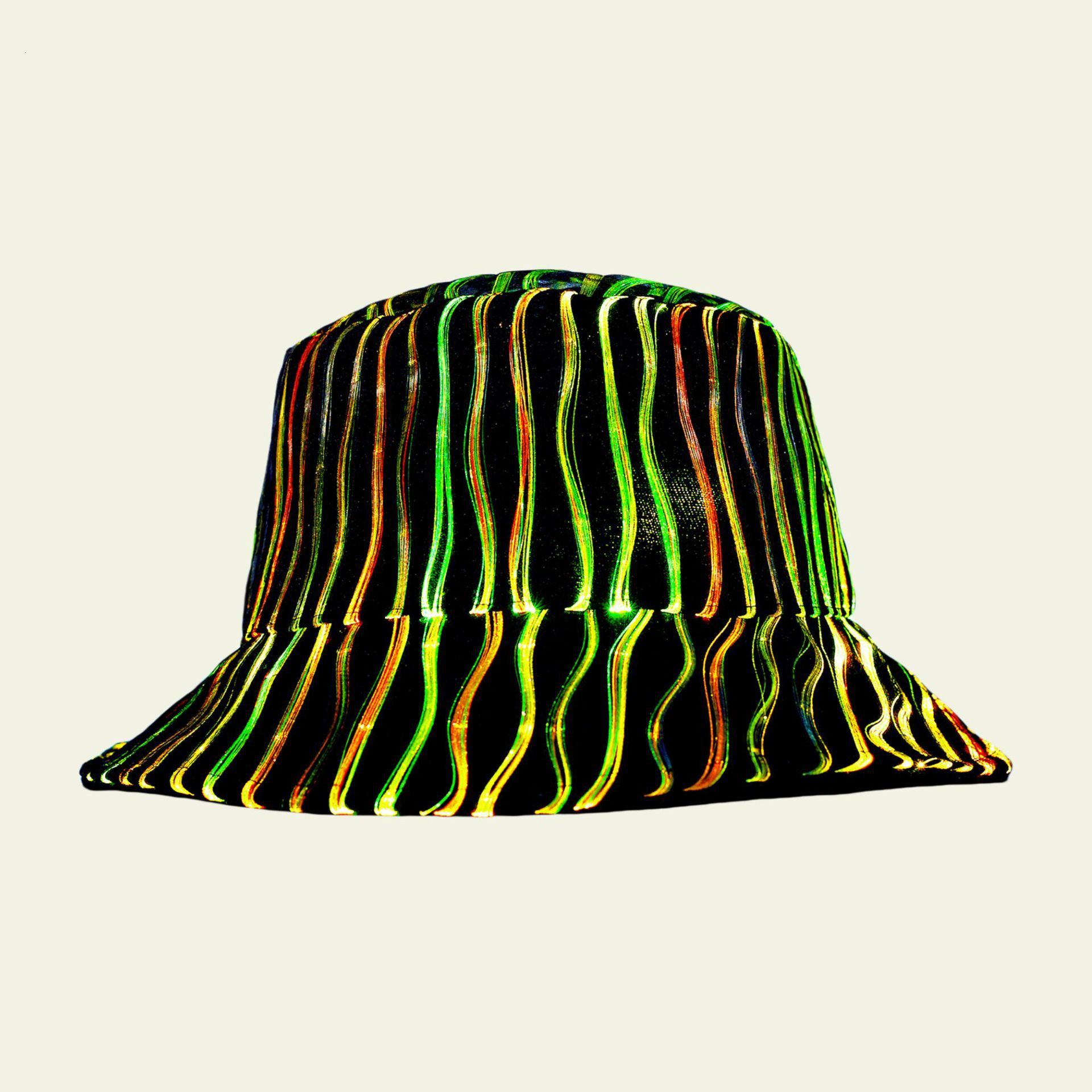 Luminous hat, popular cross-border item, glowing for music festivals and Halloween, foreign trade sun-shading fisherman hat