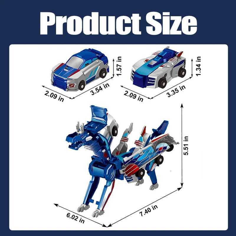 Collision Transforming Dinosaur Car Toy Magnetic Dinosaur Transformer Car Transform into Dinosaurs Fun Transforming Cars Gifts Y260316