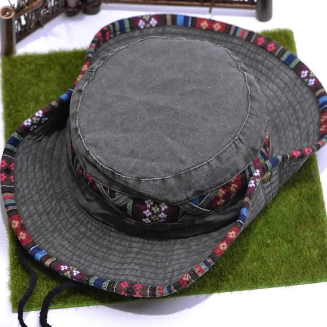 Summer Sunhat Wide Brim Sunshade UV Protection Fishing Hiking Sun Hat Outdoor Sport Adjustable Foldable Travel Cowboy Hat H260317 - view 6