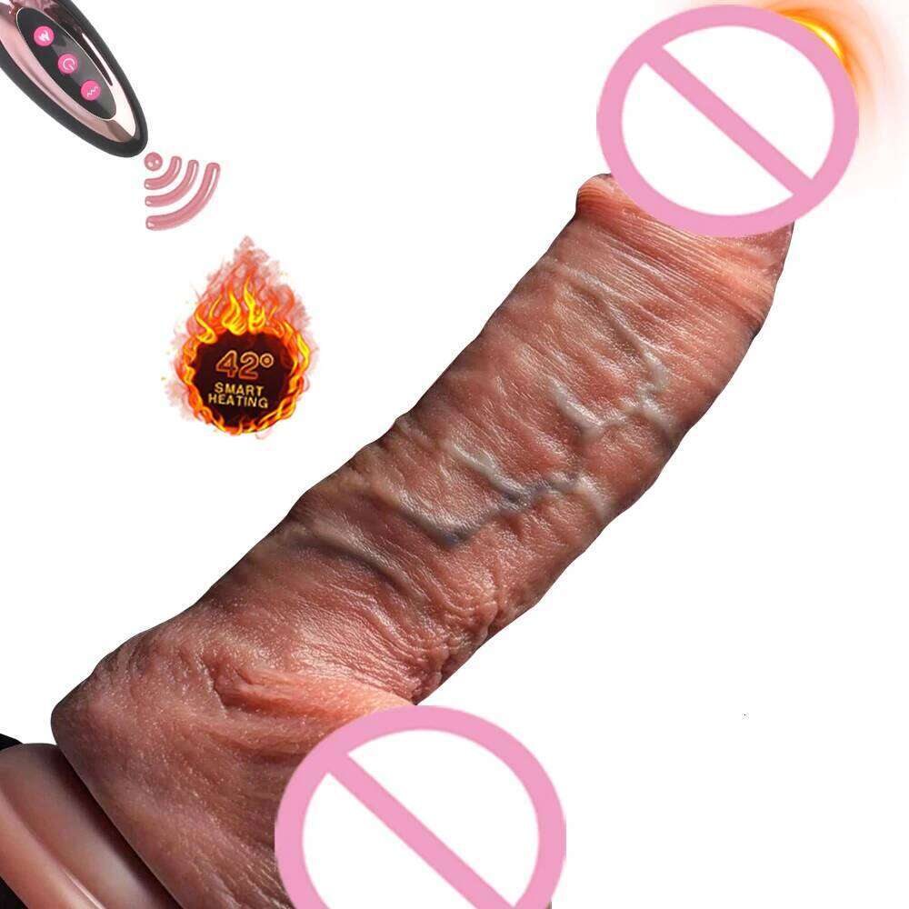 Erotic Dildo Telescopic Vibrator Vagina Penetration Realistic Large Penis Anal Plug With Female Sex Toys Heated Thruster 26H0317