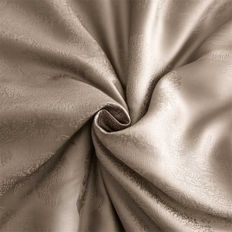 Luxury Bedding Set 600TC Lyocell Bamboo Fiber Jacquard Soft Silky Cooling Duvet Cover Set Flat/Fitted Bed Sheet Pillowcases 4Pcs D260317