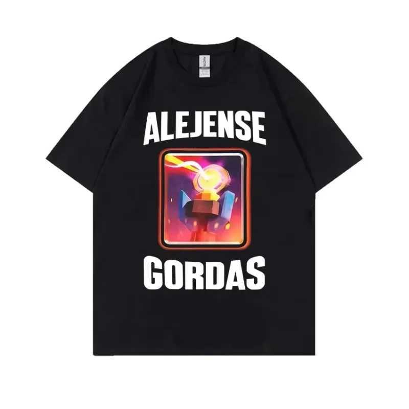 Alejense Gordas Meme T-shirt Men Women Kawaii Joke Humor Gift for Him and Her Cute Memes T-shirts Oversized Pure Cotton T Shirt M260317