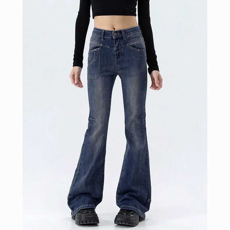 Lady Designer Casual High Waist Jeans Women Korean Fashion Straight Leg Pants s Classic Retro Baggy Solid Trousers M260317