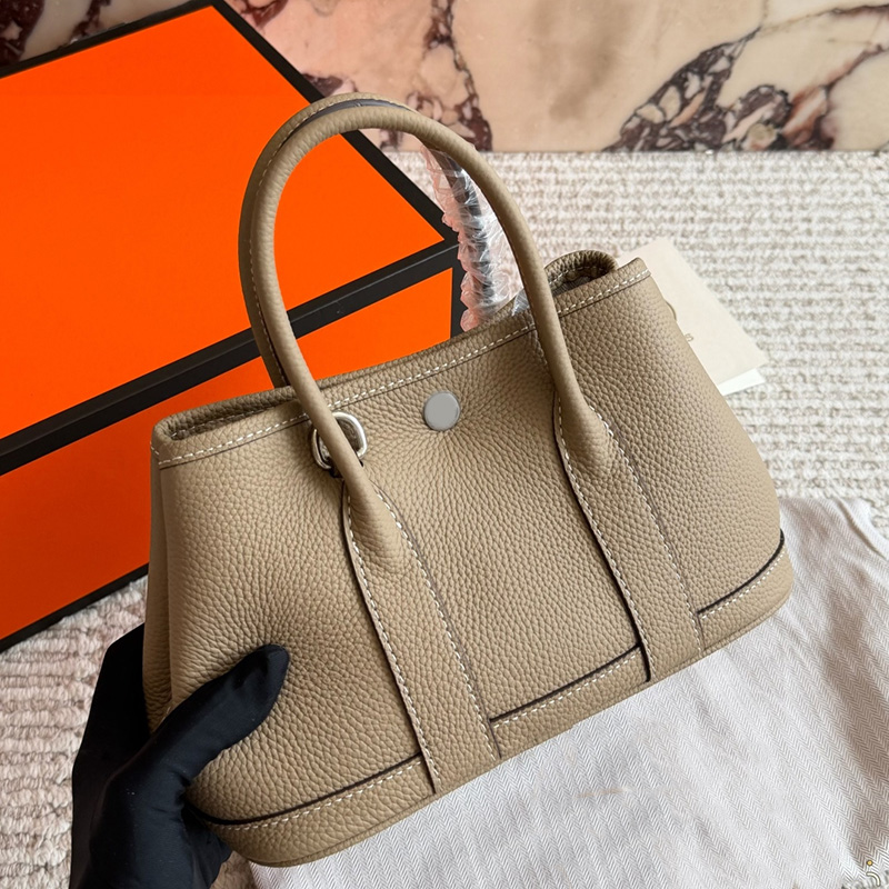 25X15CM Women Designer Brand Grained Calfskin Garden Tote Bag Top Handle Clutch Totes Purse Genuine Leather Handbag Multi Pochette Pocket OL Purse 10 Colors