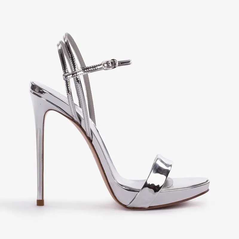Super High Heel Sandals For Summer Sexy Style Slingback Banquet Womens Stiletto Shoes Peep Toe Plus Size 34-45 Dance Shoes New K260317