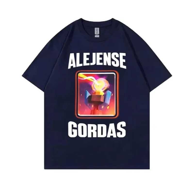 Alejense Gordas Meme T-shirt Men Women Kawaii Joke Humor Gift for Him and Her Cute Memes T-shirts Oversized Pure Cotton T Shirt M260317