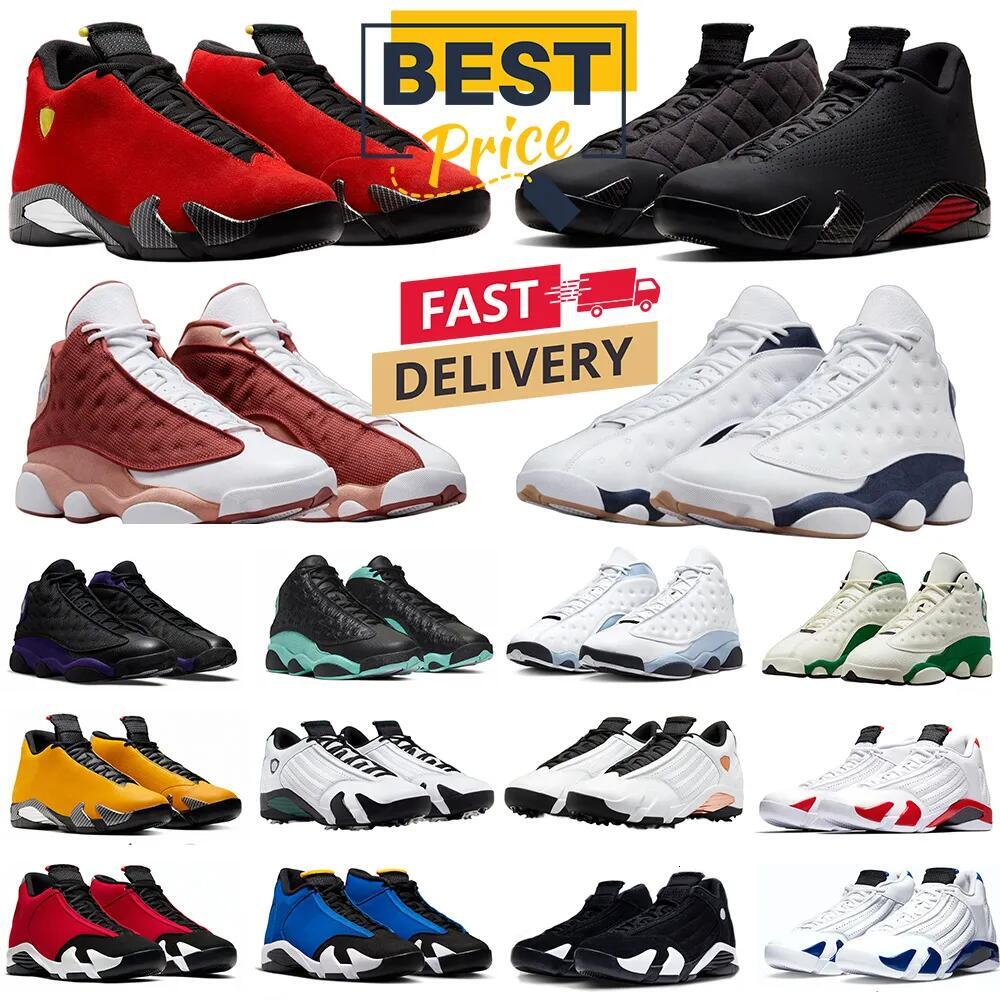 Designer 13 14 Basketball shoes 13s Pine Green Midnight Navy Dune Red Blue Grey 14 US Open 14s Oxidized Green Flint Grey Black University Blue Sport Trainers 40-47