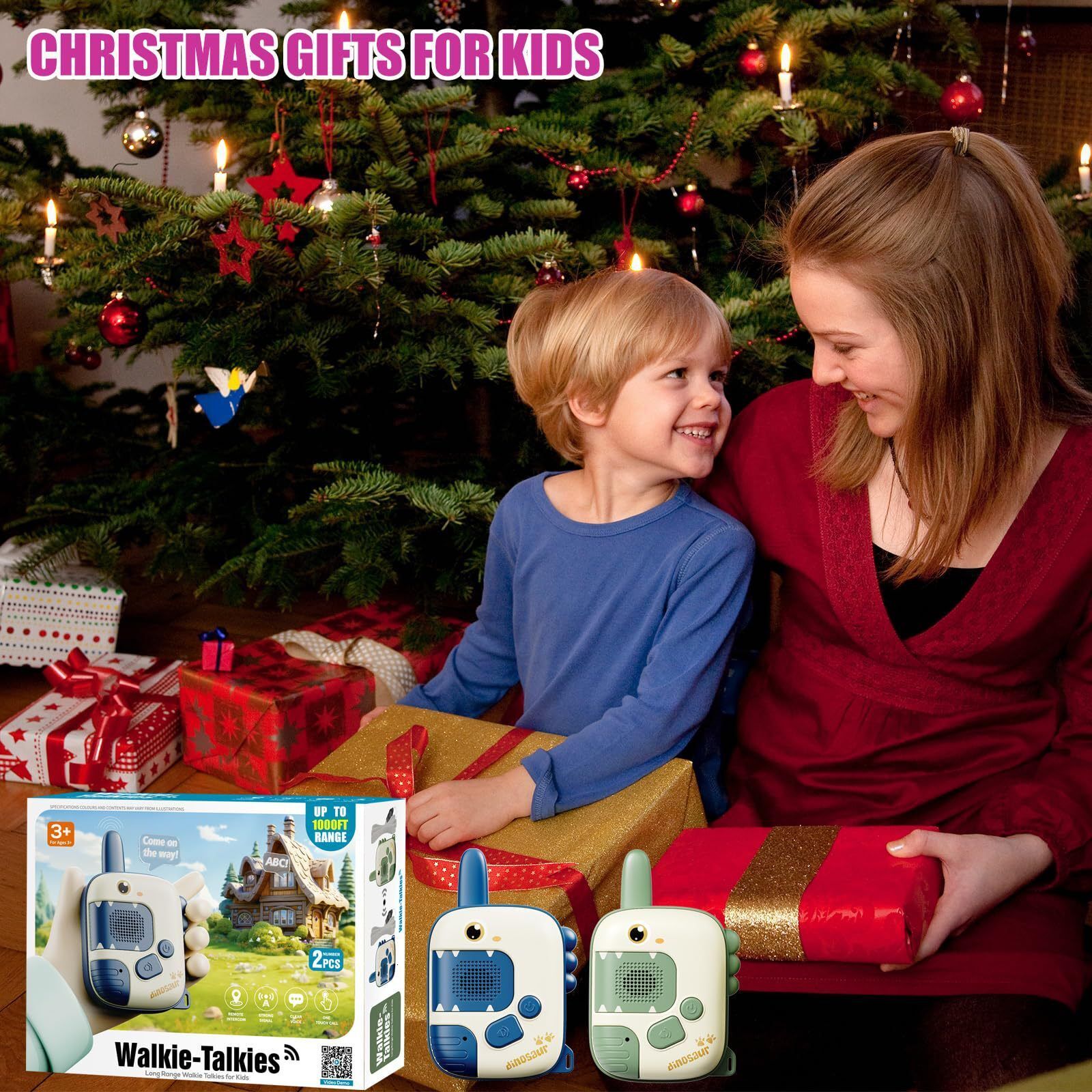 Dinosaur children's walkie talkie toy, long-distance 300 meters, male and female birthday gifts, parent-child interactive toy