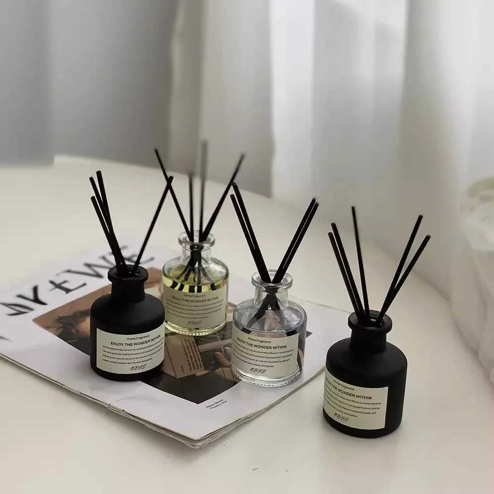 50ML Flameless Home Fragrance Room Freesia Jasmine Fragrance Oil with Rattan Diffuser Stick Home Room Air Freshener Deco D260317