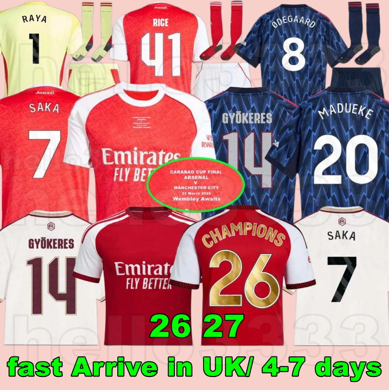 Nwaneri SALIBA RICE HAVERTZ 25 26 SAKA soccer jerseys 2025 football shirt Men Kids kit ODEGAARD ZUBIMENDI Lewis Skelly RAYA Women RUSS0 MADUEKE Gyokeres 14