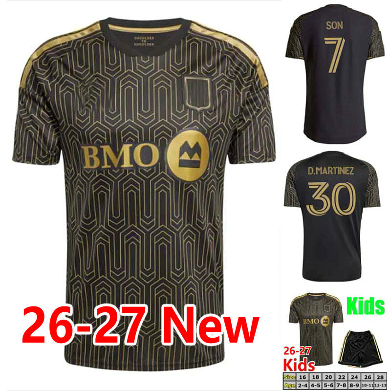 LAFC 2025 2026 Los Angeles FC football jersey SON soccer jerseys 26 27 Primary home away BALE VELA TILLMAN LAFC football shirt DELGADO D.BOUANGA men kids uniforms