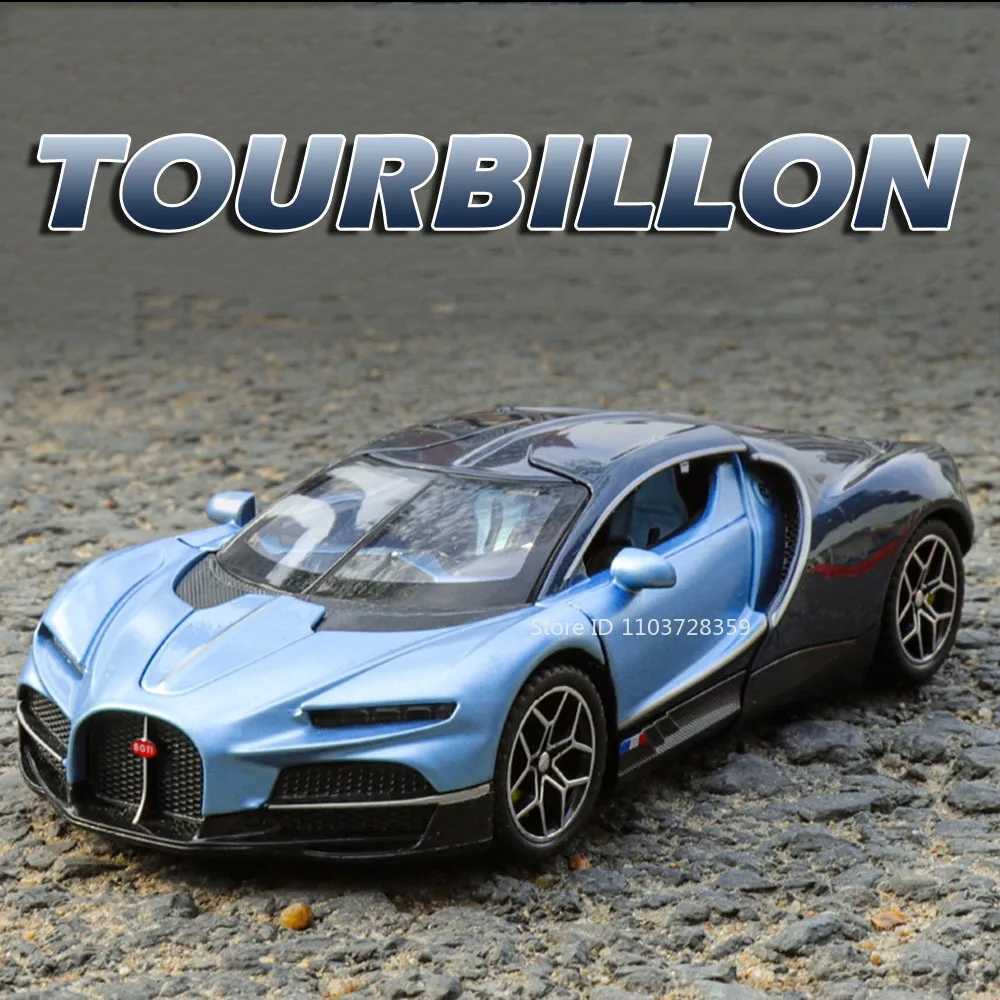 132 Tourbillon Bolide Model Sports Car Toys Alloy Diecast Miniature Supercars Sound Light Doors Opened Pull Back for Kids Gifts D260317