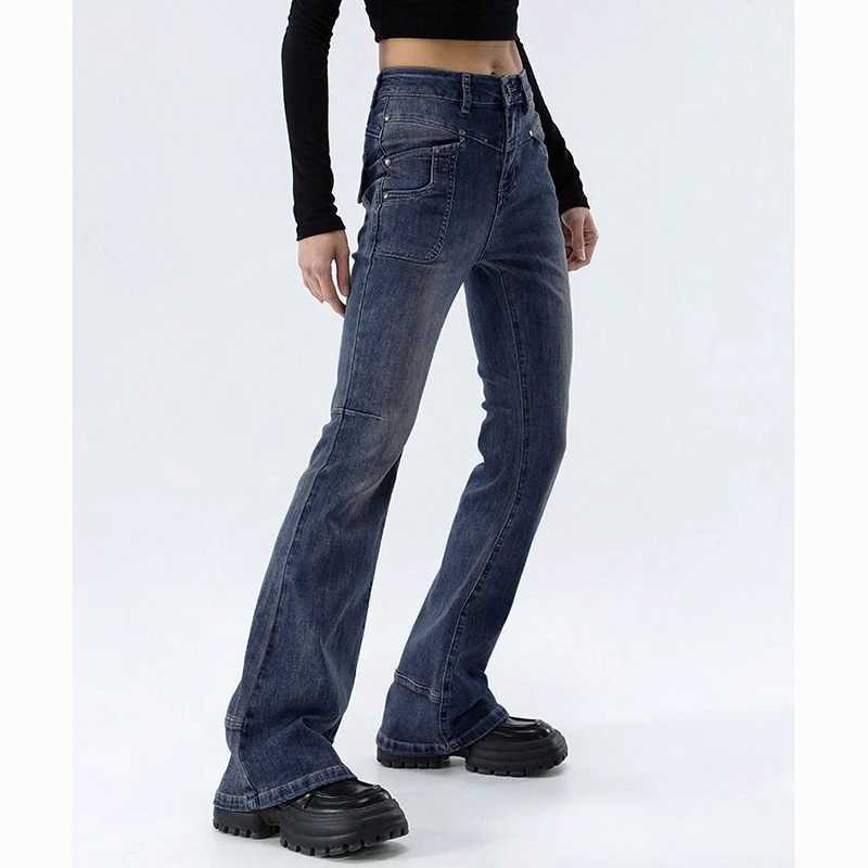 Lady Designer Casual High Waist Jeans Women Korean Fashion Straight Leg Pants s Classic Retro Baggy Solid Trousers M260317