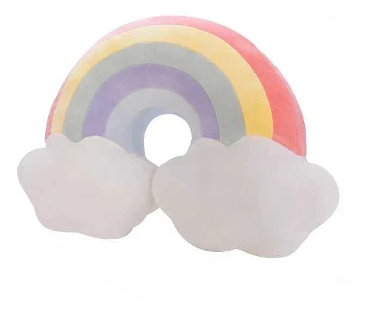 Hot Big Rainbow Sofa Cushion Surprise Birthday Gift Warm Decoration for Home Childrens Room Bedhead Chair Cushion Cute Pillow D260317