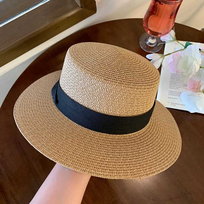 Luxury Straw Hat Women Men UPF 50 Flared Brim Sun Bucket Hat Summer Beach Vacation Foldable Boho Fashion 2025 H260317 - view 4