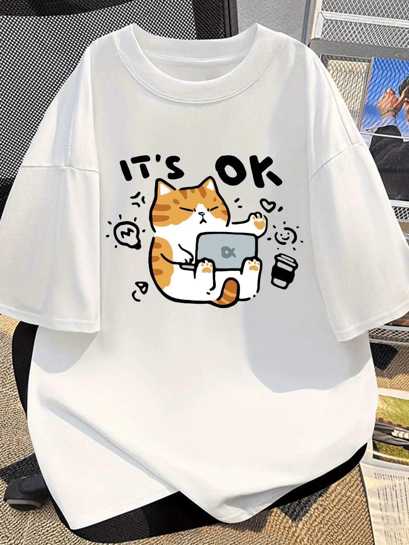 Men Summer Cotton Minimalist Style Short T-shirt Sporty and Casual Style Various Designs Loose Fit Fashionable and Versatile Top M260317