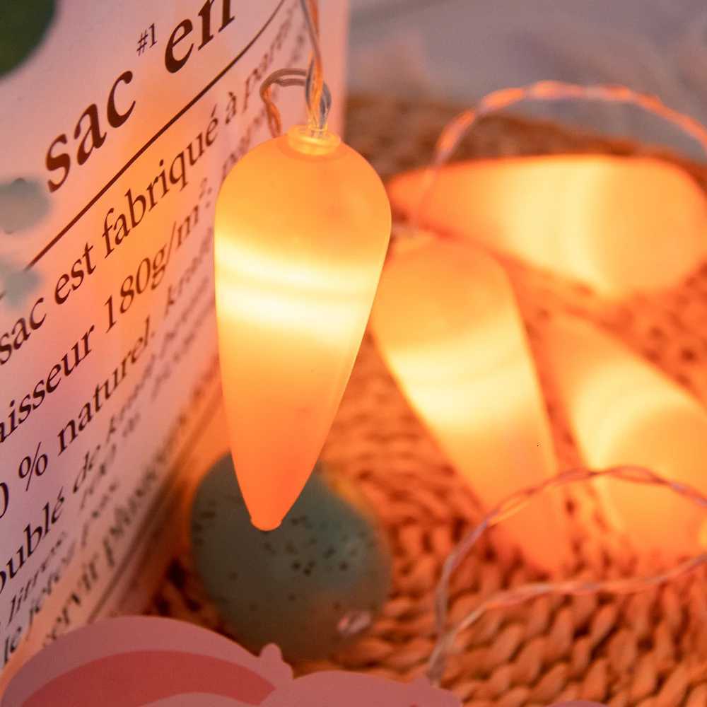 15m Easter LED Bunny String Lights for Home Decor Carrot Rabbit Chick Egg Fairy Light Garland Ornament Happy Easter Party Gifts H260316